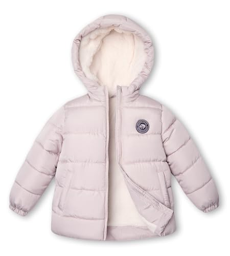 maoo garden Mädchen Winterjacke 4-7 Jahre Leichte Steppmäntelchen mit Fleecefutter wasserabweisend für Kindergarten Vorschulkinder Beige 122 von maoo garden