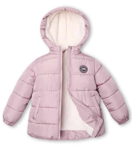 maoo garden Mädchen Winterjacke 4-7 Jahre Leichte Steppmäntelchen mit Fleecefutter wasserabweisend für Kindergarten Vorschulkinder Rosa 104 von maoo garden