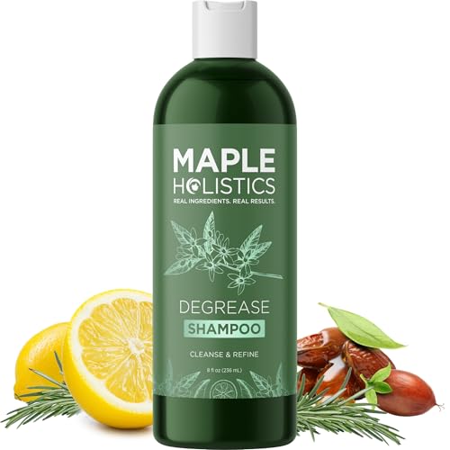 Maple Holistics Shampoo für fettiges Haar und fettige Kopfhaut - Natural Shampoo für Damen und Herren - Haarfestiger Behandlung - Schöne Haarpflege - Klärende Shampoo Sulfate Kostenlos von maple holistics