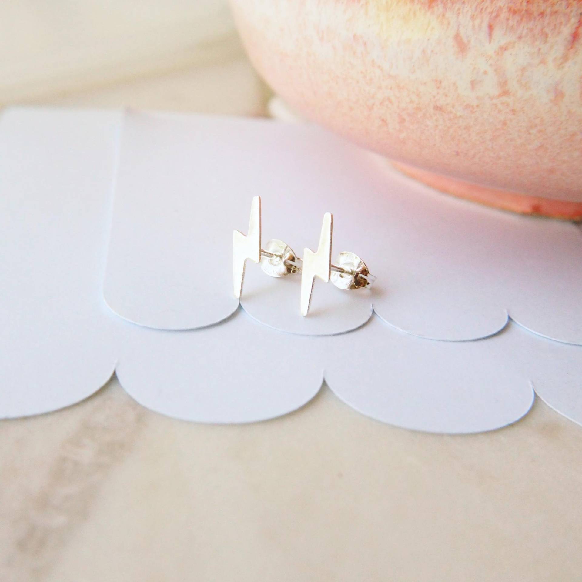 Blitz Ohrstecker Aus Sterlingsilber Musik-Liebhaber-Geschenk von maramjewellery