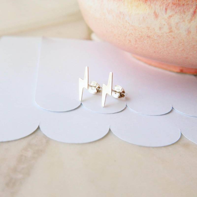 Blitz Ohrstecker Aus Sterlingsilber Musik-Liebhaber-Geschenk von maramjewellery