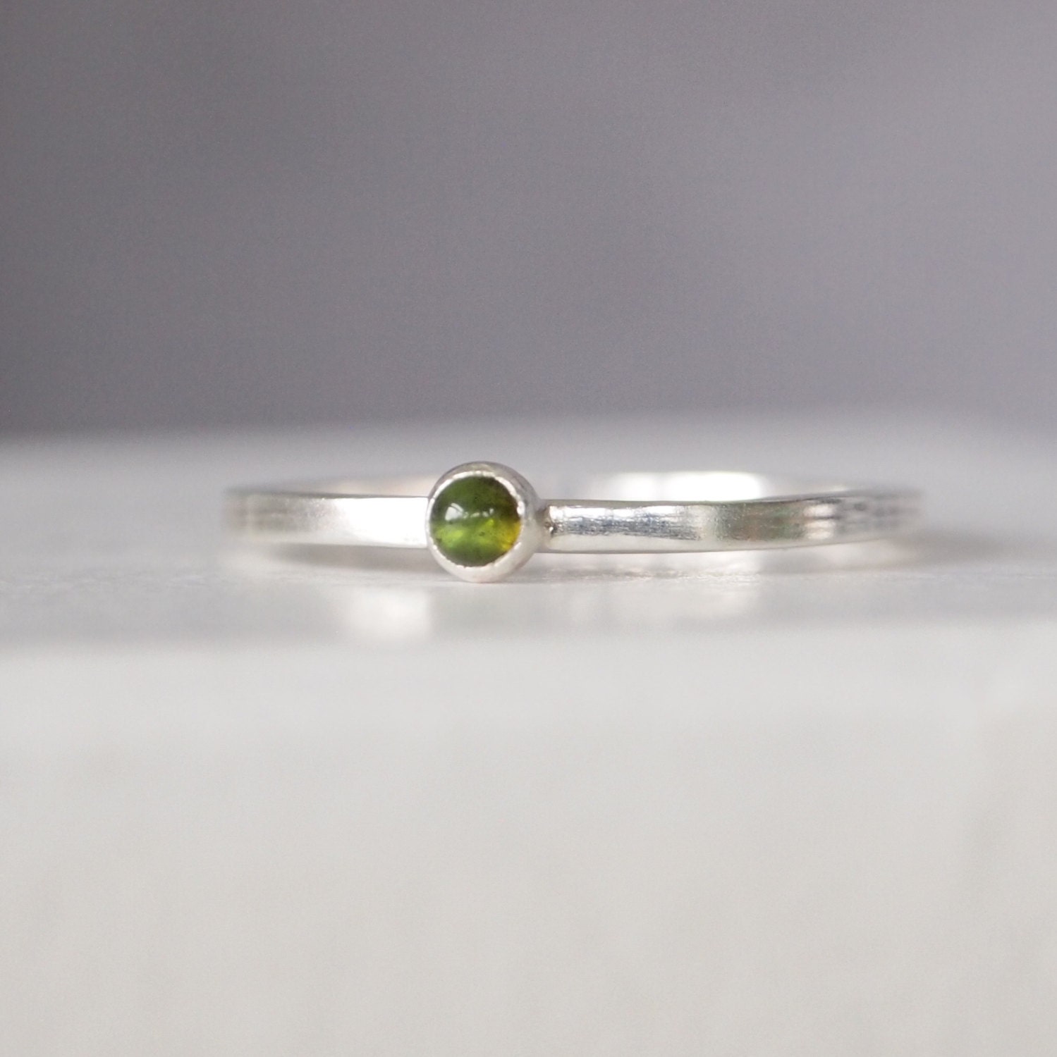 Grüner Turmalin Ring Sterling Silber Oktober Geburtsstein Schmuck von maramjewellery