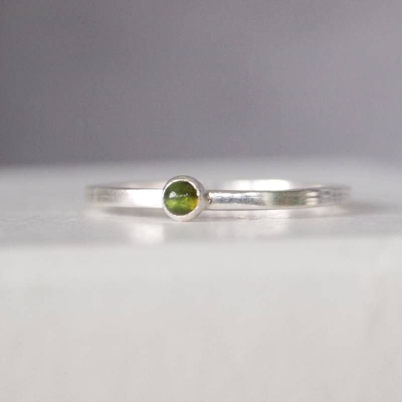 Grüner Turmalin Ring Sterling Silber Oktober Geburtsstein Schmuck von maramjewellery