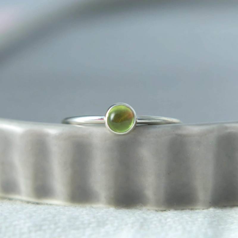 Peridot Sterling Silber Ring August Birthstone Schmuck, Handgemacht von maramjewellery