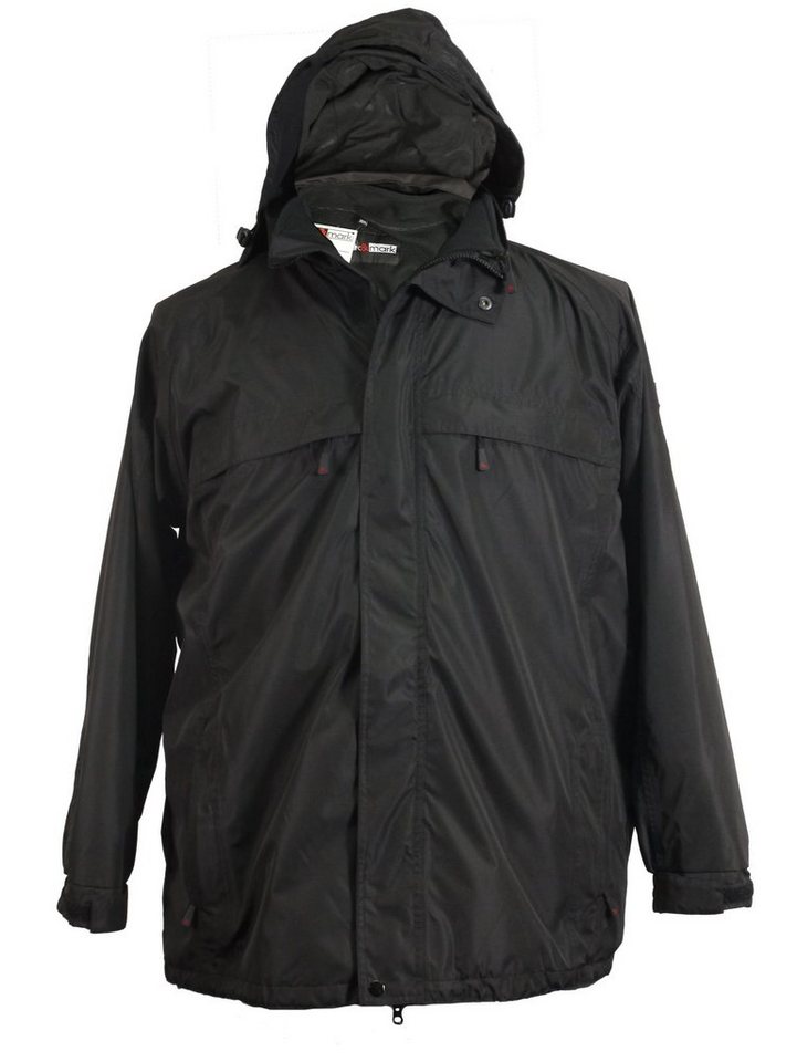 marc & mark 3-in-1-Funktionsjacke 3in1 Jacke Lech in Übergröße, schwarz von marc & mark