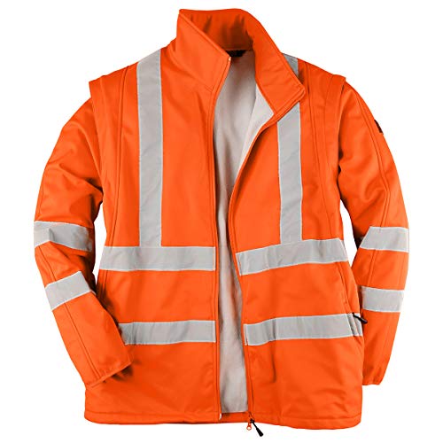 marc&mark XXL Arbeits-Softshelljacke/-weste orange, Größe:8XL von marc&mark