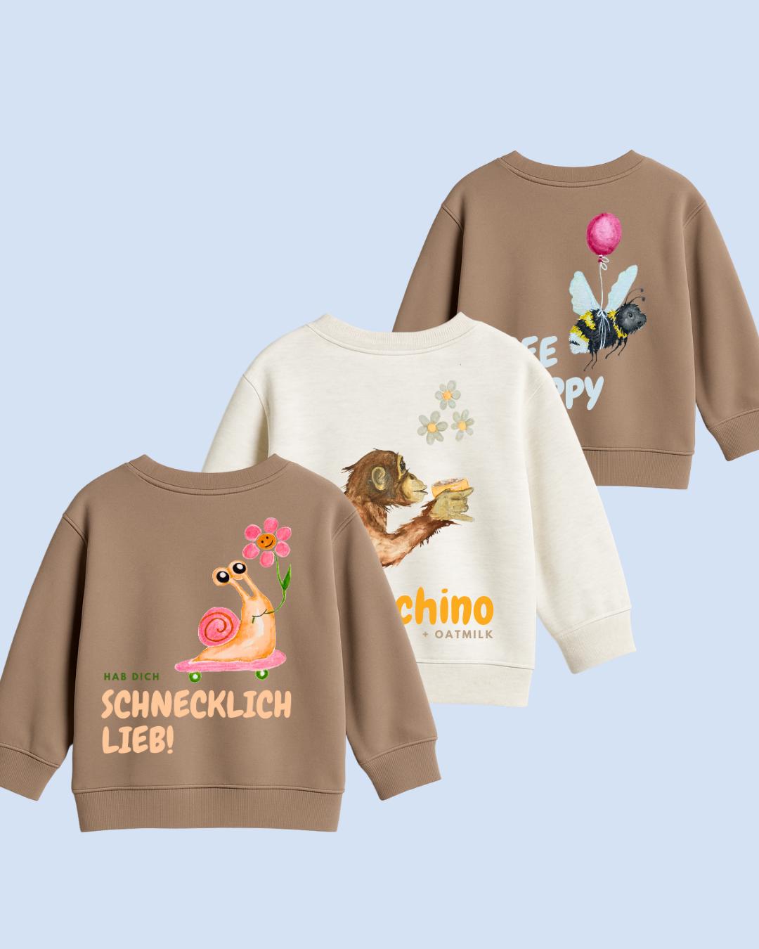 Sweatshirts Handbedruckt, Aus Baumwolle Oder Bügelbild „Skater-Style" - Für Kleine Wirbelwinde Mit Großem Style Sweatshirts Handbedruckt, Aus Baumwolle Oder Bügelbild „Skater-Style" - Für Kleine Wirbelwinde Mit Großem Style von marcelinecreatives