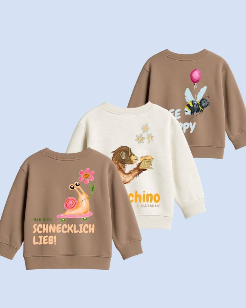 Sweatshirts Handbedruckt, Aus Baumwolle Oder Bügelbild „Skater-Style" - Für Kleine Wirbelwinde Mit Großem Style Sweatshirts Handbedruckt, Aus Baumwolle Oder Bügelbild „Skater-Style" - Für Kleine Wirbelwinde Mit Großem Style von marcelinecreatives