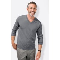 Witt Weiden Herren V-Pullover grau-meliert von marco donati