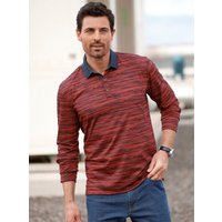 Witt Herren Langarm-Poloshirt, terra-meliert von marco donati