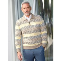 Witt Weiden Herren Pullover vanille-grau-gemustert von marco donati