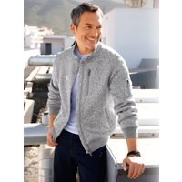 Witt Weiden Herren Strickfleece-Jacke hellgrau-meliert von marco donati