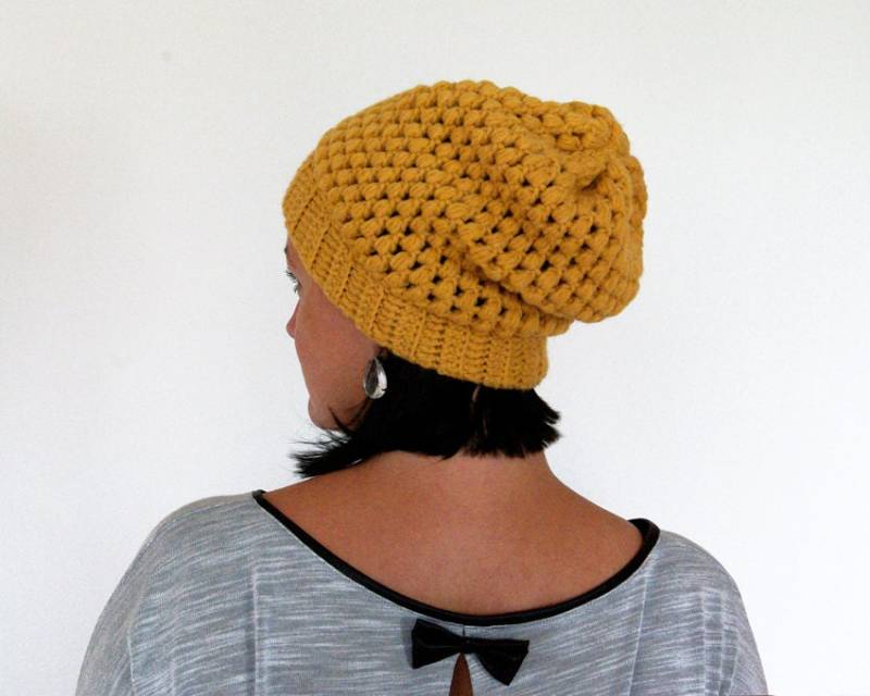 Damen Mütze Slouchy Slouch Beanie Hipster Unisex Gehäkelte Baggy von mareshop