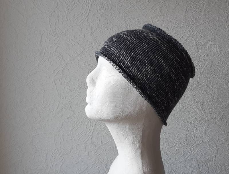 Dunkelgraues Weißes Gestricktes Dreadlock-stirnband Aus Baumwollmischung - Individuelle Kopfbedeckung Für Frauen Oder Männer, Bedeckt Ihren Kopf von mareshop