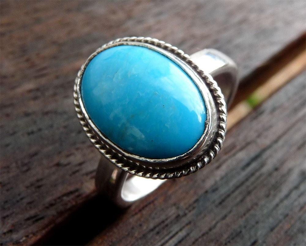sterling Silber Bezel Set Esqueda Türkis von mariaburgos