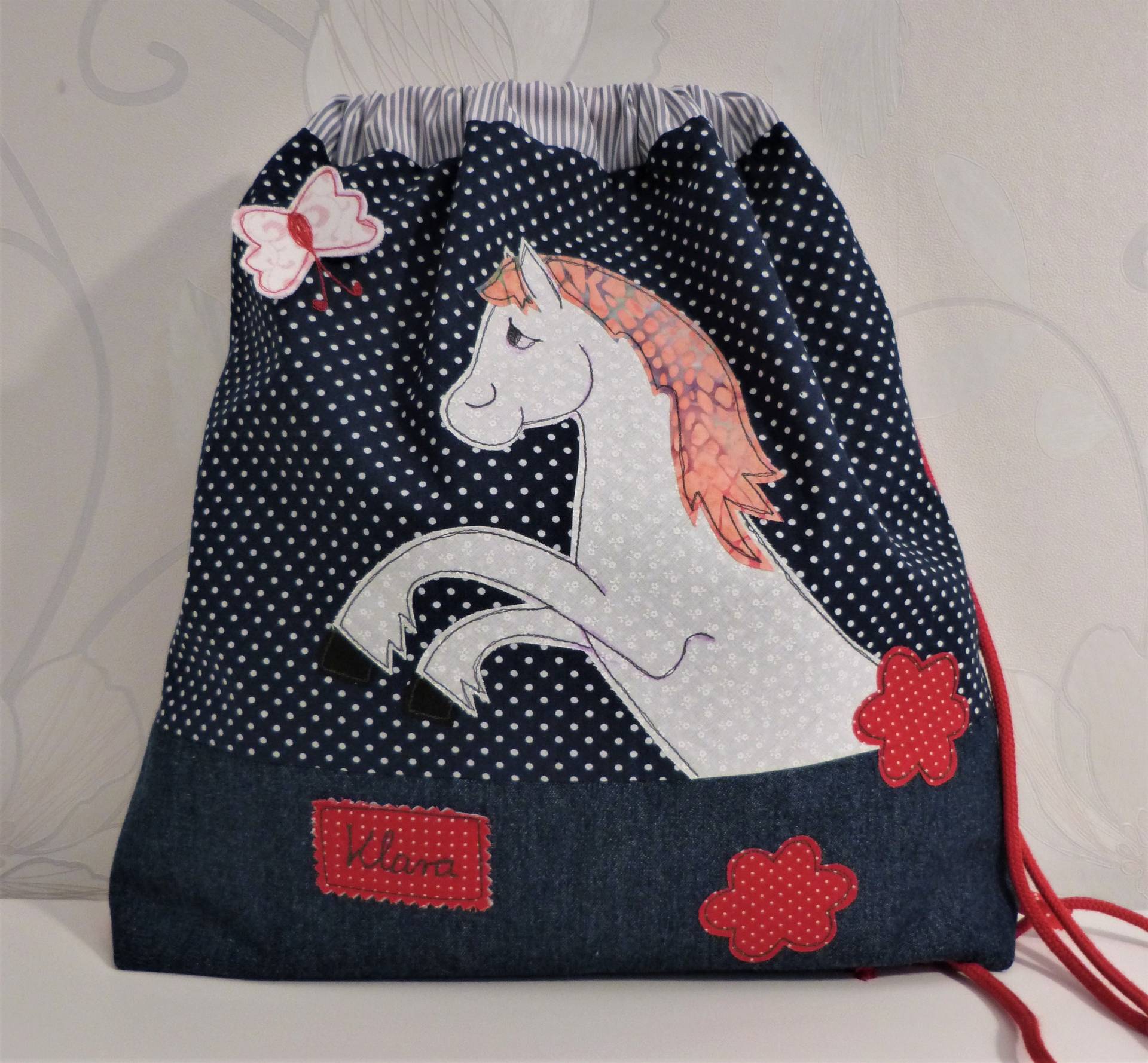 Kinderturnbeutel Pferd Mit Namen von mariebell123