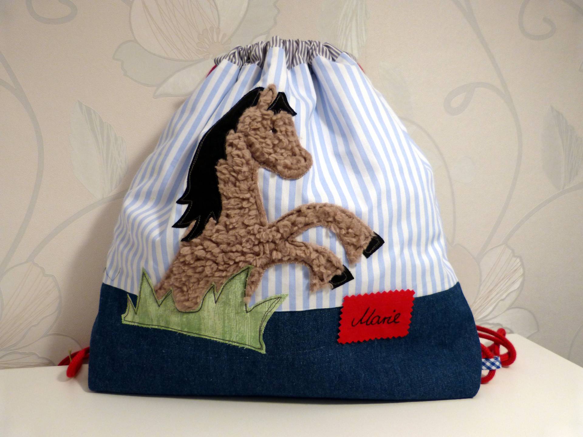 Kinderturnbeutel Pferd Mit Namen von mariebell123