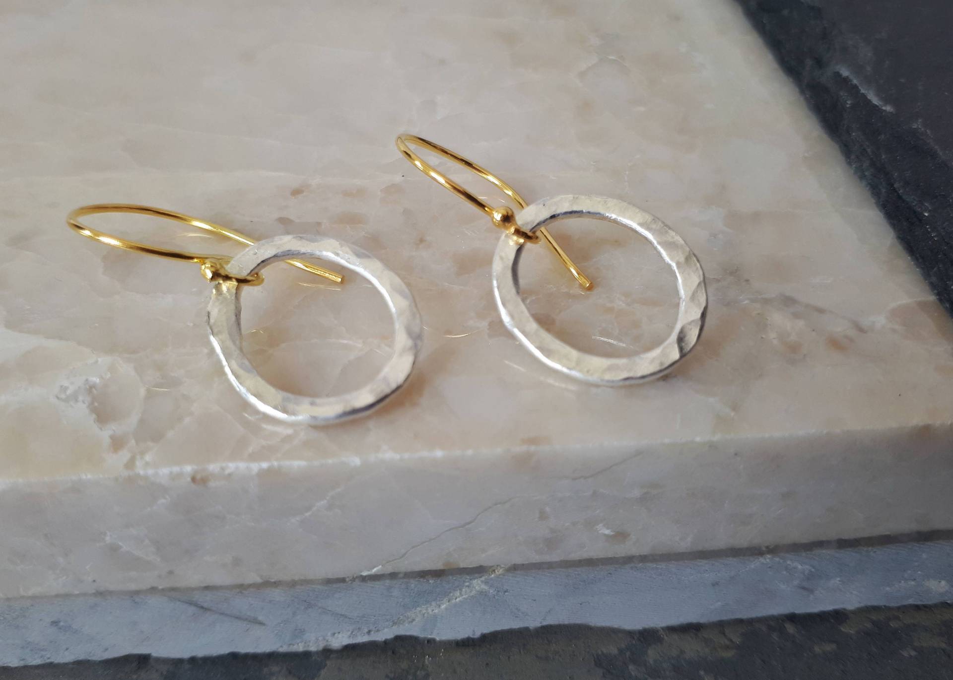 Silber Oval Creolen Gold Vermeil Boho Schmuck Silber Oval Creolen Gold Vermeil Boho Schmuck von marienicolebijoux