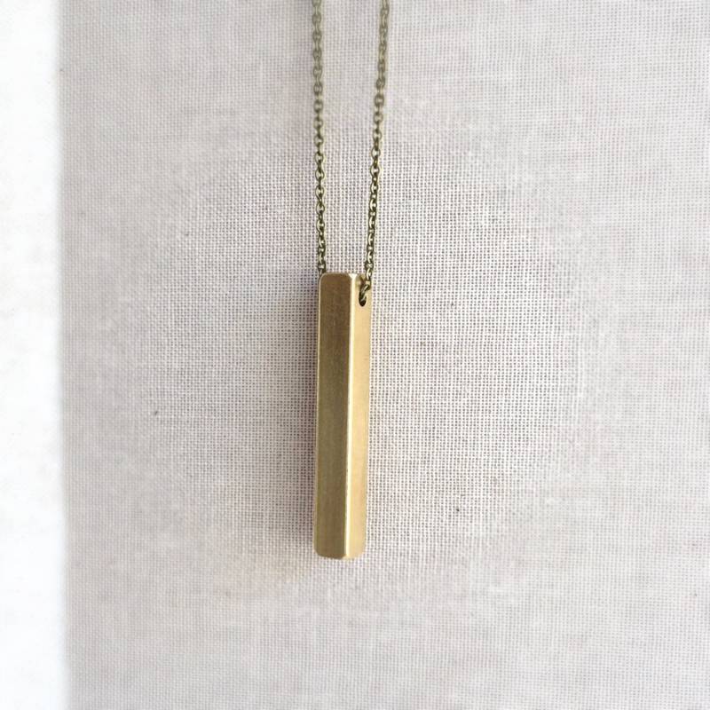 Schwere Messing Bar Halskette ~ Lange Minimal Industrial Vertikale Zwei Größen Schwere Messing Bar Halskette ~ Lange Minimal Industrial Vertikale Zwei Größen von marigoldmary