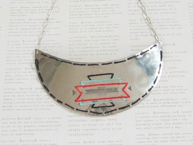 Handgeschnittene Azteken-Reißverschlusskette Aus 925Er Silber von marikaking