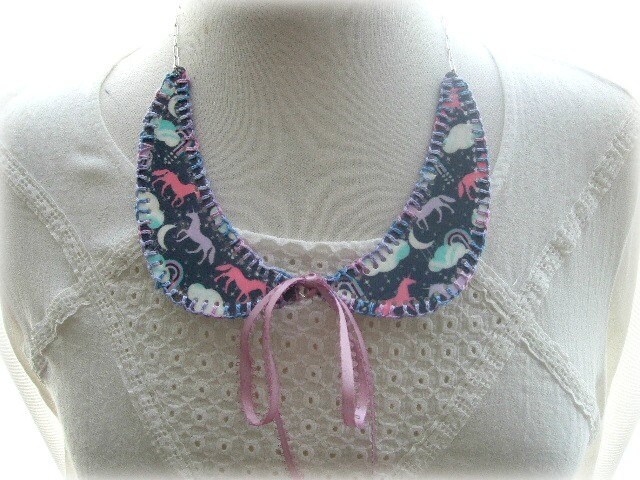 Kunststoff Einhorn Genähte Kragen Halskette von marikaking