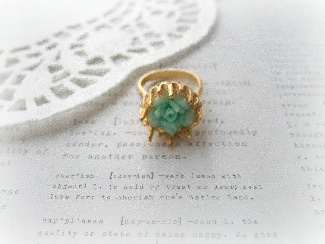 Vergoldeter Käfigblumen Ring von marikaking