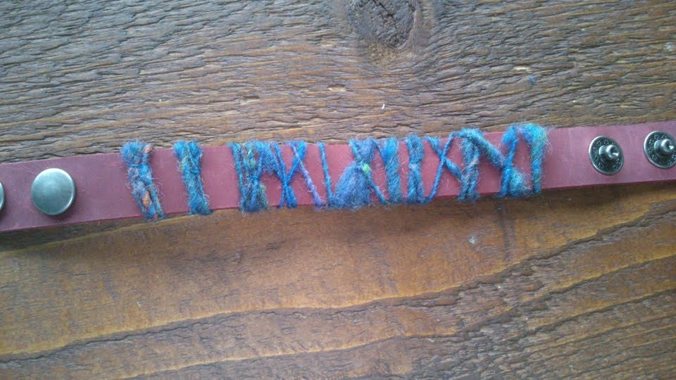 Lederarmband Mit Wolle Lederarmband Mit Wolle von marithagen