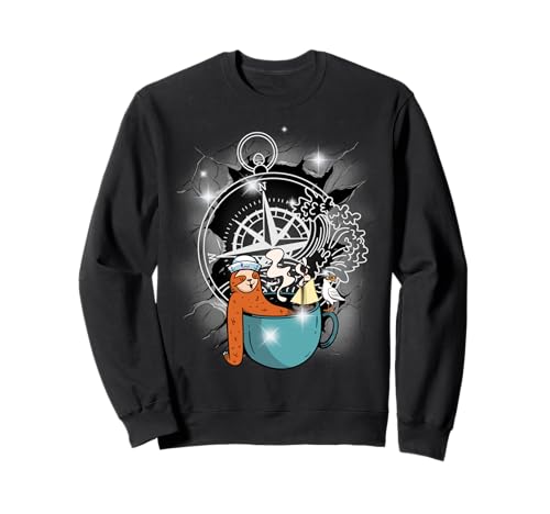 maritim Möwen Faultier Jungen Seemann Kinder Kompass Sweatshirt maritim Möwen Faultier Jungen Seemann Kinder Kompass Sweatshirt von maritim Schiff Meer