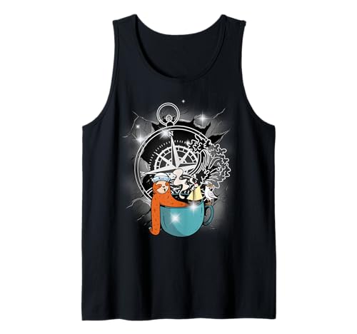 maritim Möwen Faultier Jungen Seemann Kinder Kompass Tank Top maritim Möwen Faultier Jungen Seemann Kinder Kompass Tank Top von maritim Schiff Meer