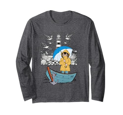 maritim Boot Boote Ruderboot Mädchen Kinder Leuchtturm Langarmshirt maritim Boot Boote Ruderboot Mädchen Kinder Leuchtturm Langarmshirt von maritim Segelschiff Schiff