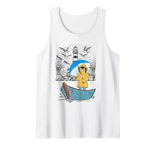 maritim Boot Boote Ruderboot Mädchen Kinder Leuchtturm Tank Top maritim Boot Boote Ruderboot Mädchen Kinder Leuchtturm Tank Top von maritim Segelschiff Schiff