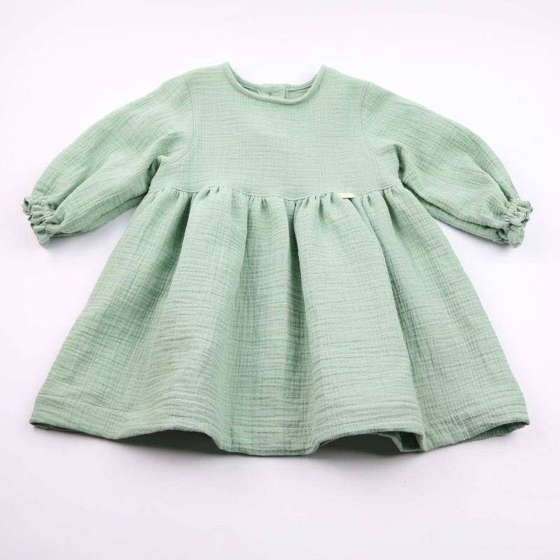 Baby Bio-Musselin Kleid - Farbe Salbei von marliconcept