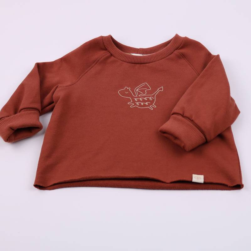 Baby Oversize Sweater Aus Bio-Baumwolle - Farbe Rost von marliconcept