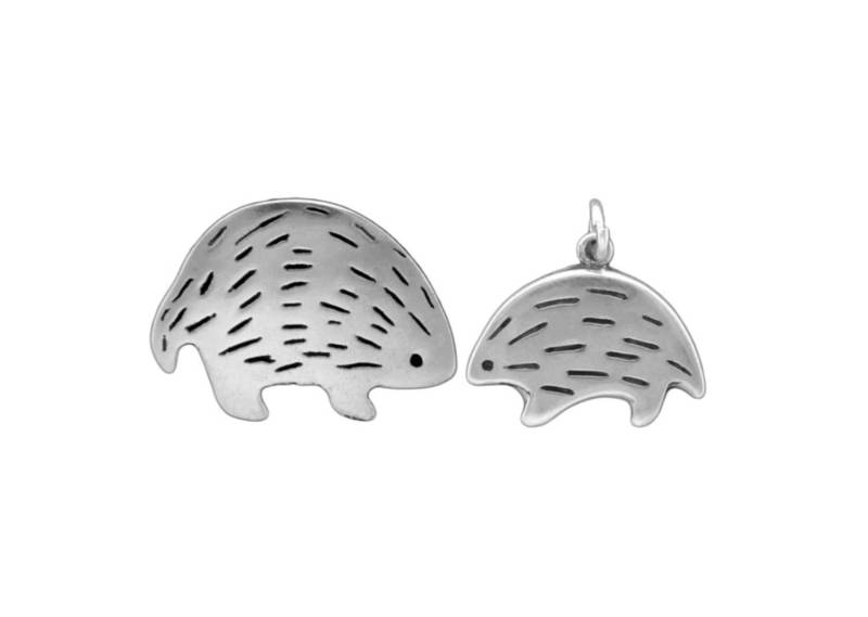 Mutter & Kind Igel Halsketten-Set Sterlingsilber Stachelschwein Anhänger von marmar