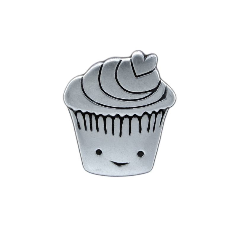sterling Silber Cupcake Charm Halskette - Muffin Anhänger Auf Verstellbare Kette von marmar