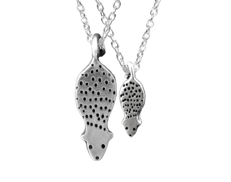 sterling Silber Mutter Und Kind Opossum Halsketten-Set von marmar