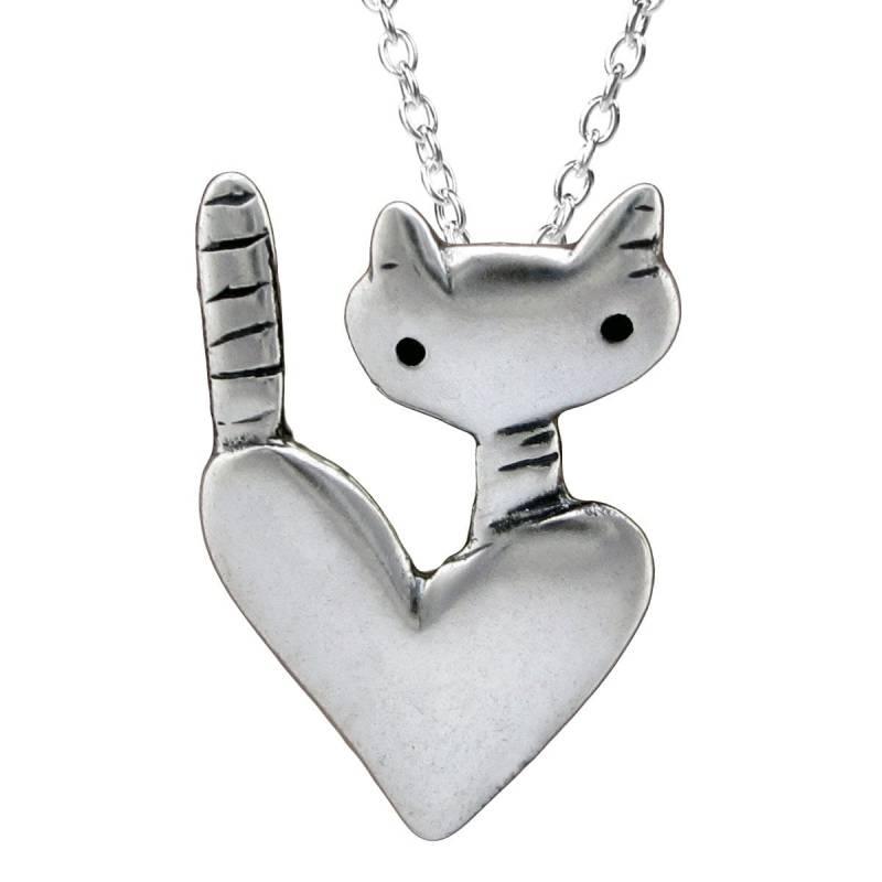 sterling Silber Pocket Cat Halskette Handgefertigter Anhänger An Einer Verstellbaren Kette von marmar