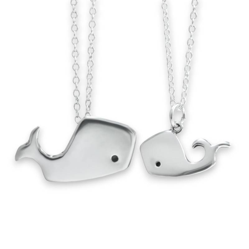 sterling Silber Wal Halsketten-Set Mutter-Tochter-Schmuck von marmar