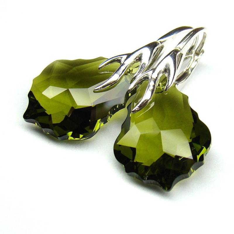 Olivine Grüne Ohrringe, Große Barock Kristall 22mm, Braut Brautjungfern Sterling Silber Brisur, Alltäglichen Modeschmuck, Frauen Geschenk Olivine Grüne Ohrringe, Große Barock Kristall 22mm, Braut Brautjungfern Sterling Silber Brisur, Alltäglichen Modeschmuck, Frauen Geschenk von martaky