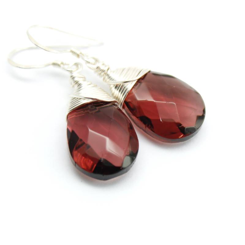 Rose Blush Kristall Ohrringe, Burgund Sterling Silber Haken, Gewickelter Ohrring, Pflaume Birne, Braut Hochzeit Schmuck, Baumeln Ohrringe Für Sie Rose Blush Kristall Ohrringe, Burgund Sterling Silber Haken, Gewickelter Ohrring, Pflaume Birne, Braut Hochzeit Schmuck, Baumeln Ohrringe Für Sie von martaky