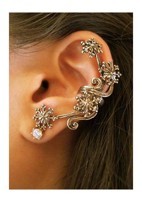 Geschenk Für Frau Mama Sie Mädchen Stern Ohrring Schmuck Ohrmanschette Starburst Schneeflocke Boho von martymagic