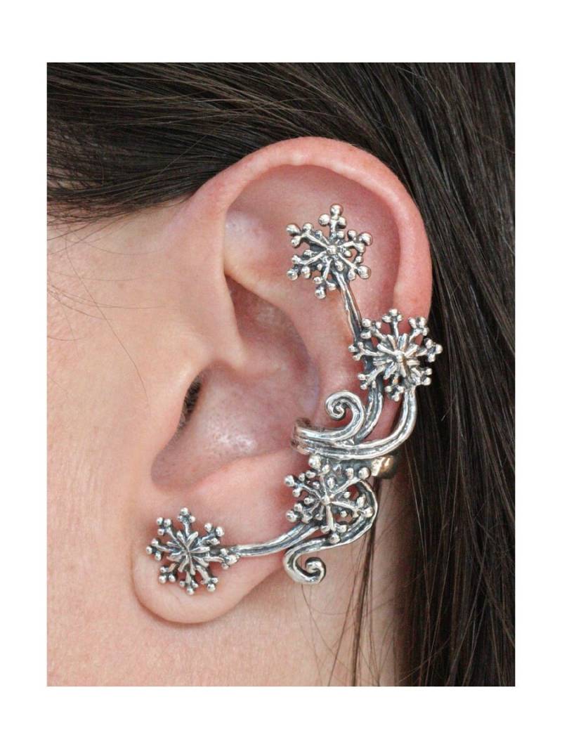 Geschenk Für Frau Mama Silber Ohr Manschette Stern Starburst Schmuck Schneeflocke Ohrring Bling von martymagic