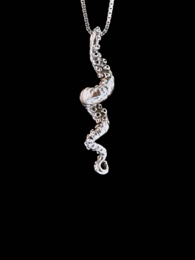 Oktopus Tentakel Halskette Silber Arm Charme Kopffüßer Schmuck Anhänger Ozean Meer Kreatur Tintenfisch von martymagic