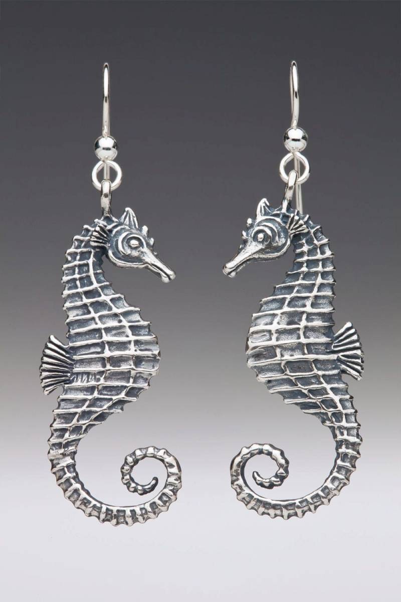 Seepferdchen Ohrringe Silber Schmuck Charm Sea Life Strand-Liebhaber-Surfer-Mädchen-Geschenk von martymagic