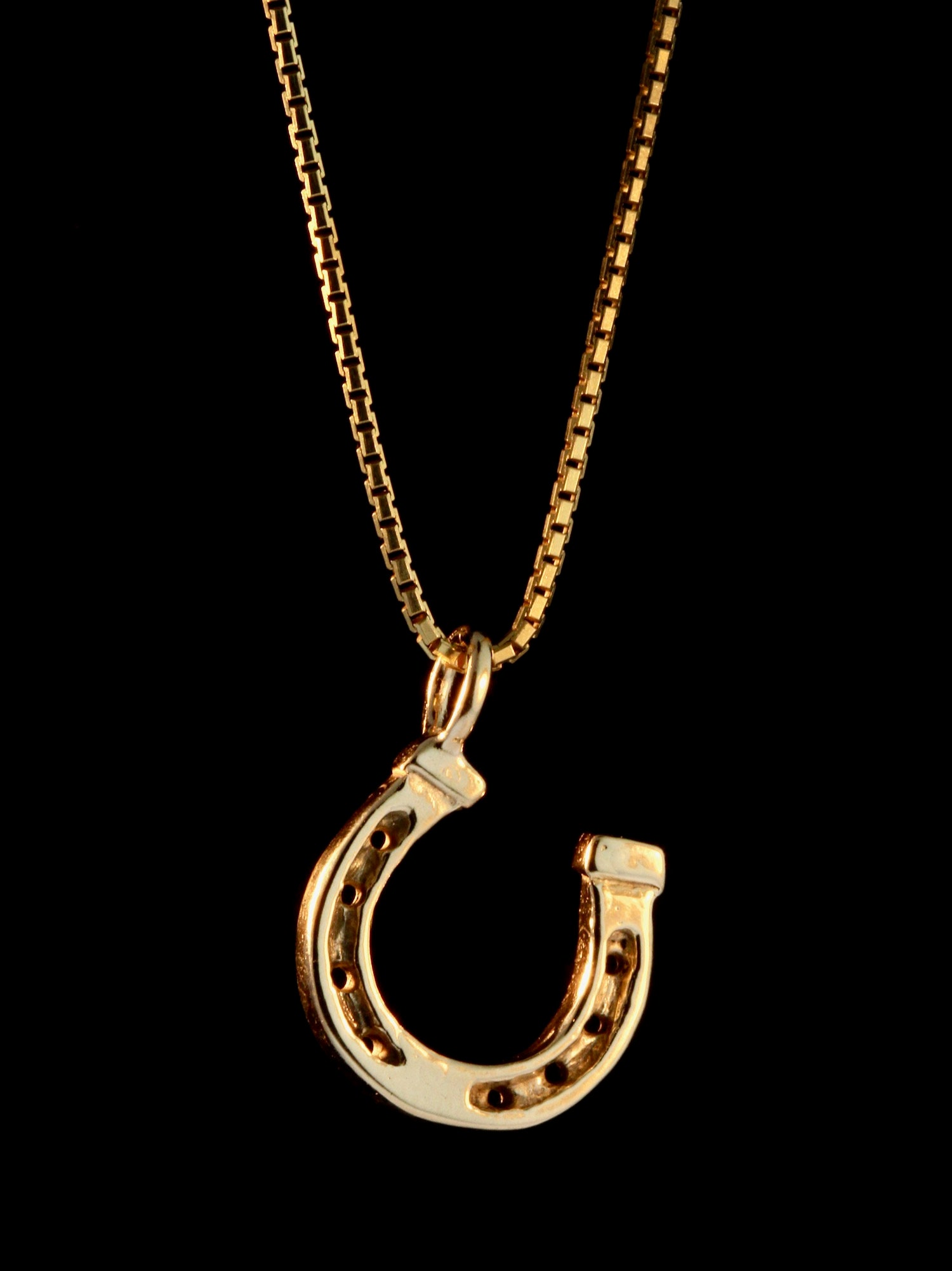 Solide 14K Gold Glück Hufeisen Halskette Charme Glücksbringer Anhänger Pferd Liebhaber Geschenk Solide 14K Gold Glück Hufeisen Halskette Charme Glücksbringer Anhänger Pferd Liebhaber Geschenk von martymagic