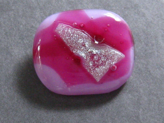 Fuchsia Brosche/Anhänger, Anhänger/Brosche, Lavendel Hot Pink Dichroic Kunst Glas Schmuck Geschenk von martywhitedesigns