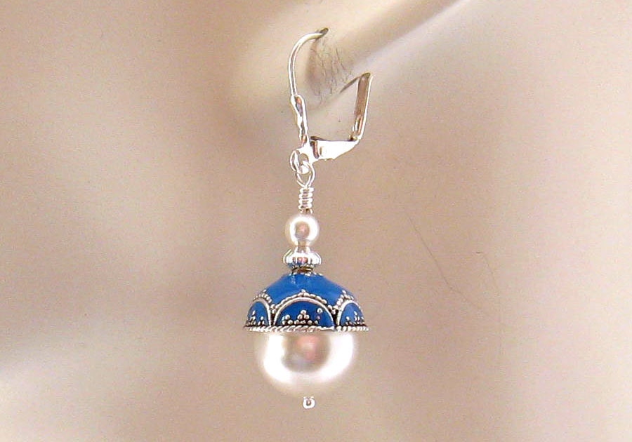 Große Perlenohrringe, Aqua Blue Ohrringe, Geschenke Für Mama, Frau Geschenk Sie, Perlenohrringe von martywhitedesigns