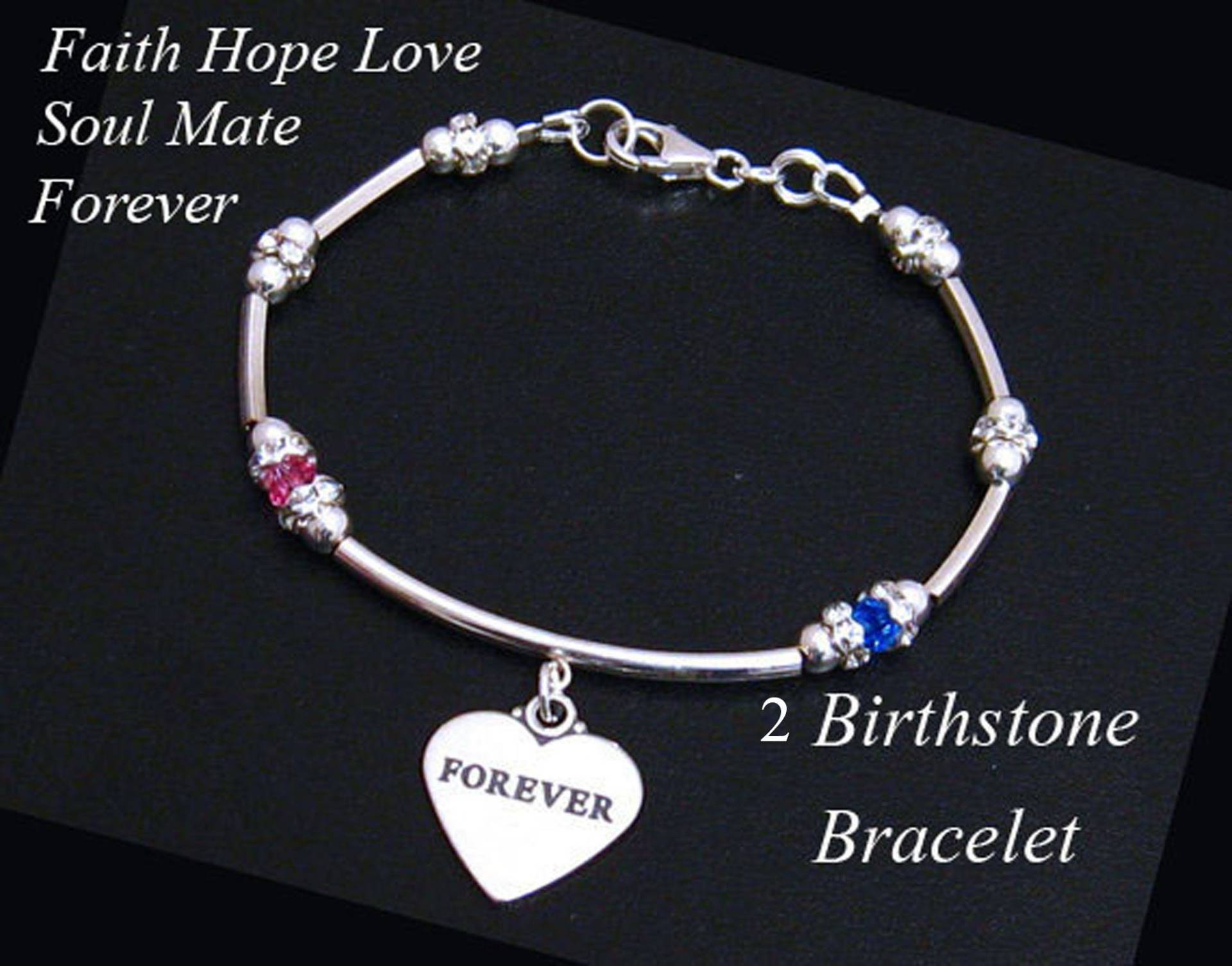 Personalisiertes Verlobungsarmband, Jahrestagsgeschenk Für Frau, Benutzerdefiniertes Sterling Silber Bettelarmband, Birthstone Armband Schmuck von martywhitedesigns