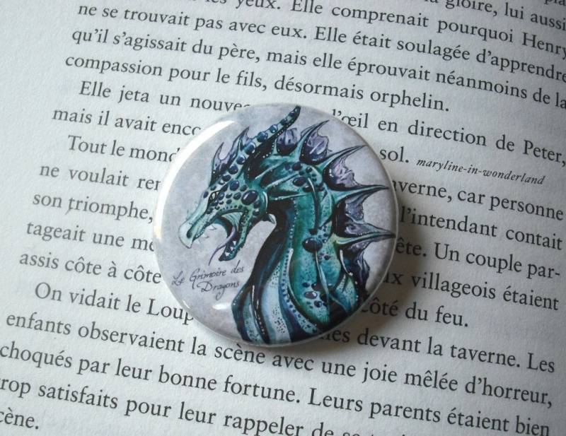 Abzeichen, Blaue Drachenbrosche Abzeichen, Blaue Drachenbrosche von marylineweyl