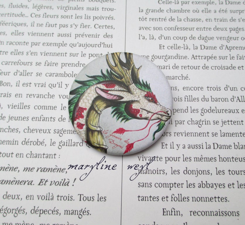 Abzeichen, Grüne Drachenbrosche von marylineweyl